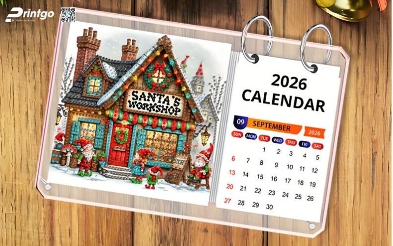 Mẫu lịch để bàn độc đáo đế mica Mẫu lịch để bàn độc đáo đế mica