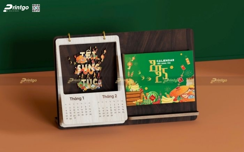 Mẫu lịch bàn độc quyền đế gỗ Mẫu lịch bàn độc quyền đế gỗ