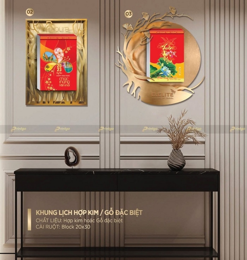 Mẫu lịch tết đặc biệt dạng lịch bloc khung hợp kim Mẫu lịch tết đặc biệt dạng lịch bloc khung hợp kim