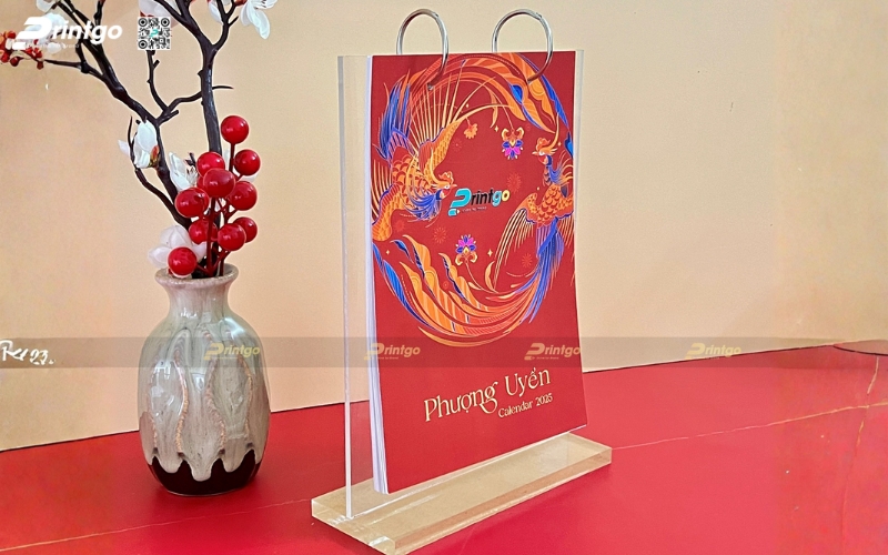 Mẫu lịch để bàn độc đáo đế mica Mẫu lịch để bàn độc đáo đế mica