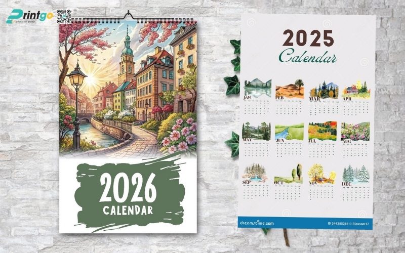 Mẫu lịch tết phong cảnh dạng lịch treo tường độc quyền Mẫu lịch tết phong cảnh dạng lịch treo tường độc quyền