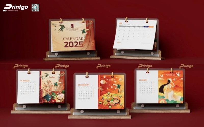 Mẫu lịch để bàn độc đáo đế mica Mẫu lịch để bàn độc đáo đế mica