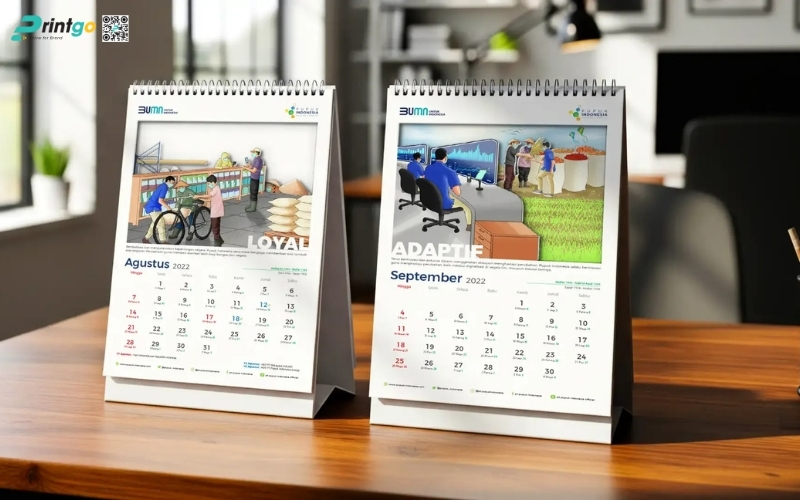 Mẫu lịch để bàn độc quyền kiểu dáng chữ A Mẫu lịch để bàn độc quyền kiểu dáng chữ A