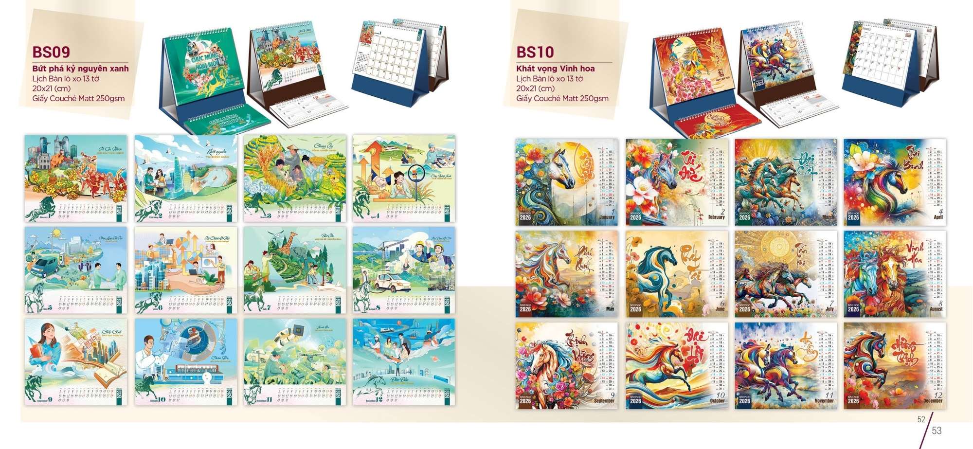 Mẫu lịch tết phong cảnh dạng để bàn tiện lợi Mẫu lịch tết phong cảnh dạng để bàn tiện lợi