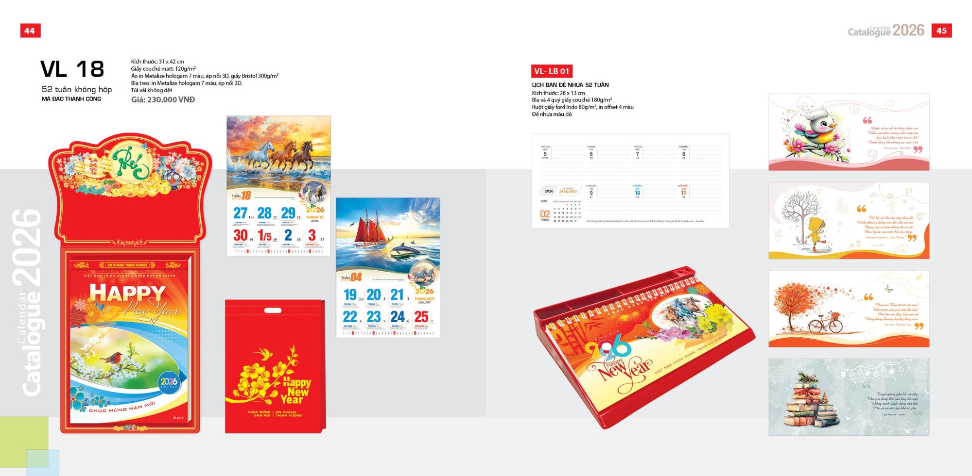 Mẫu lịch bloc độc quyền dạng lịch 52 tuần Mẫu lịch bloc độc quyền dạng lịch 52 tuần