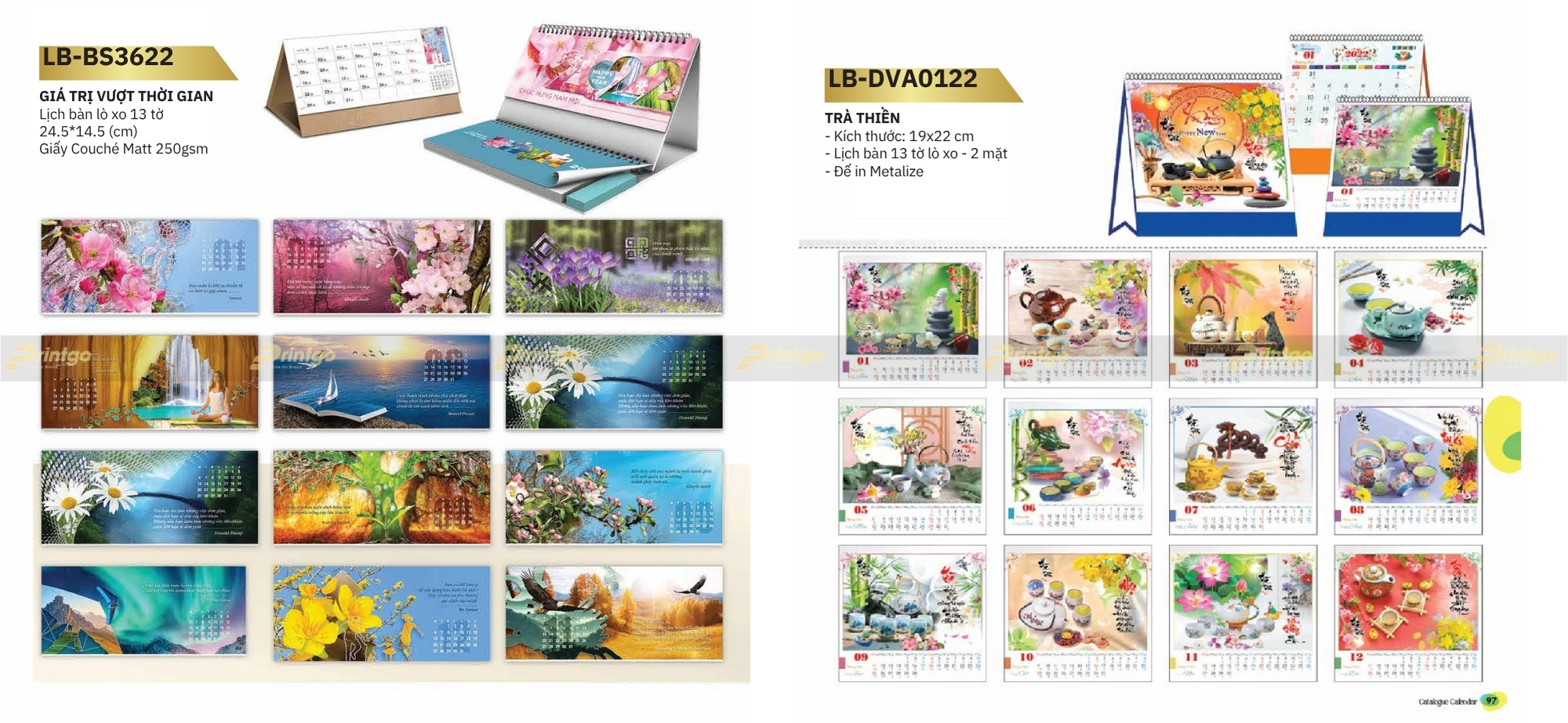 Mẫu thiết kế lịch để bàn chữ M độc quyền của Printgo Mẫu thiết kế lịch để bàn chữ M độc quyền của Printgo