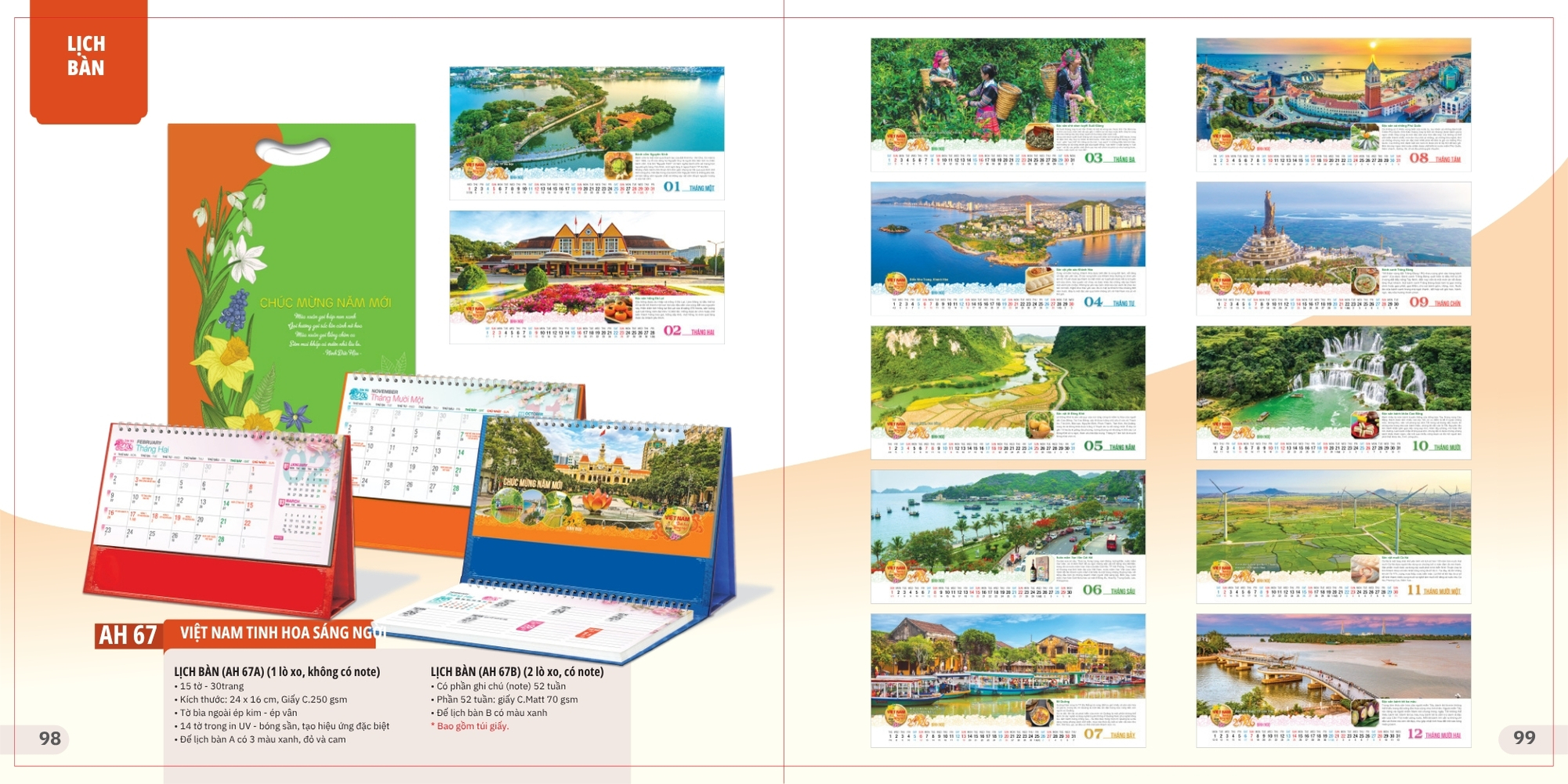 Bộ sưu tập mẫu lịch để bàn chữ M độc quyền của các NCC 2026 Bộ sưu tập mẫu lịch để bàn chữ M độc quyền của các NCC 2026