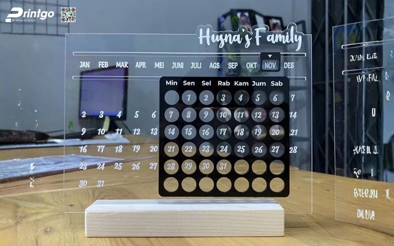 Mẫu lịch để bàn độc đáo đế mica Mẫu lịch để bàn độc đáo đế mica