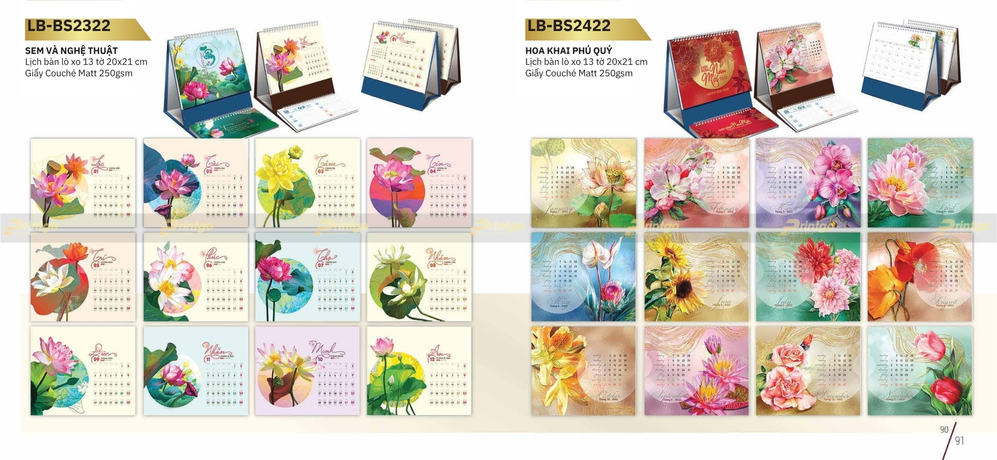 Mẫu thiết kế lịch để bàn chữ M độc quyền của Printgo Mẫu thiết kế lịch để bàn chữ M độc quyền của Printgo