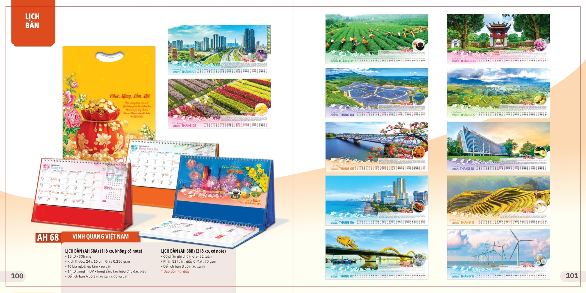 Bộ sưu tập mẫu lịch để bàn chữ M độc quyền của các NCC 2026 Bộ sưu tập mẫu lịch để bàn chữ M độc quyền của các NCC 2026