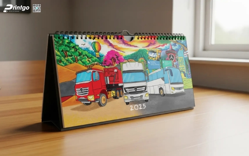 Mẫu lịch để bàn độc quyền chữ A Mẫu lịch để bàn độc quyền chữ A