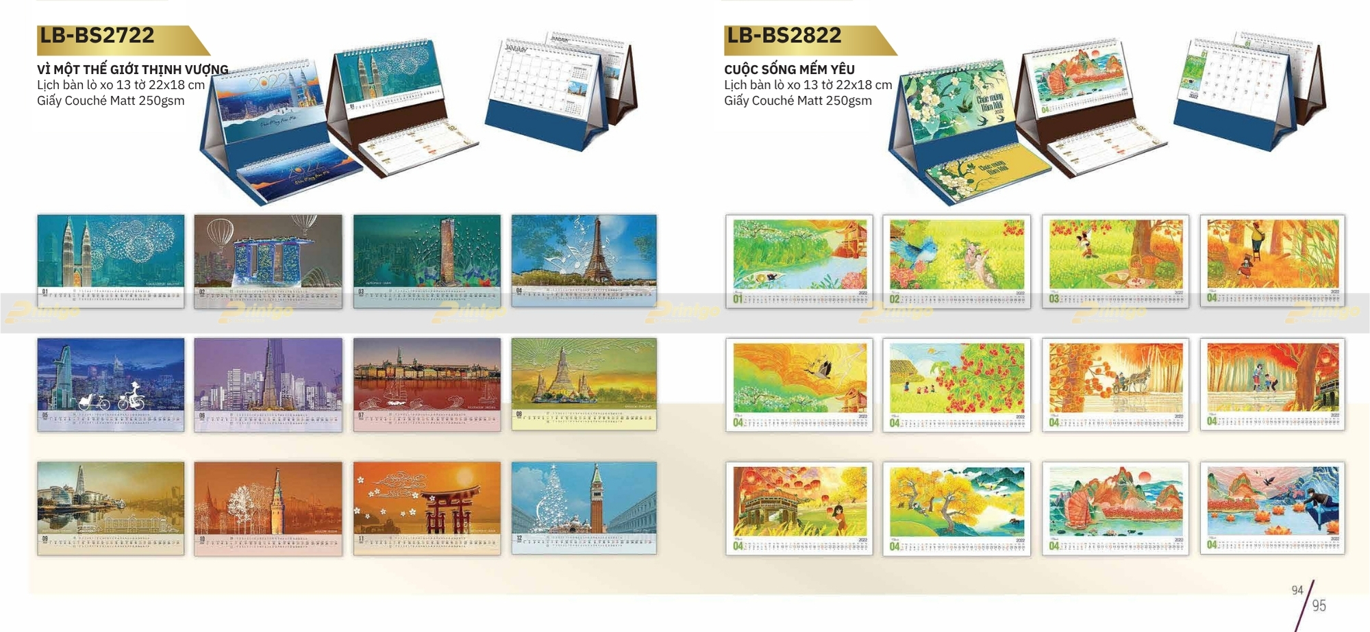 Mẫu thiết kế lịch để bàn chữ M độc quyền của Printgo Mẫu thiết kế lịch để bàn chữ M độc quyền của Printgo