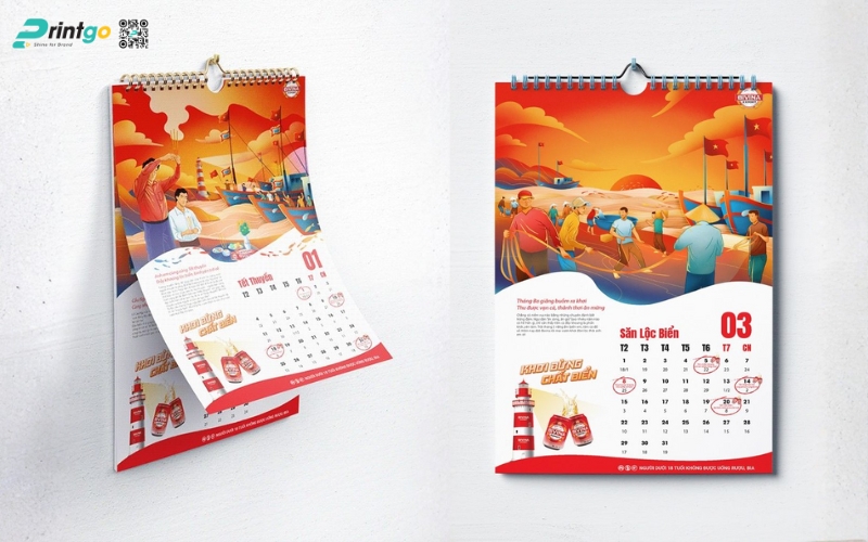 Mẫu lịch thiết kế treo tường mới nhất 2026 Mẫu lịch thiết kế treo tường mới nhất 2026