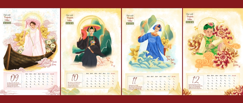 Lịch treo tường “Đại Cát Thánh Mẫu” thu hút khách hàng Lịch treo tường “Đại Cát Thánh Mẫu” thu hút khách hàng