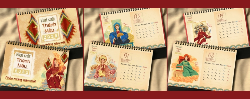 Lịch để bàn “Đại Cát Thánh Mẫu” thu hút khách hàng Lịch để bàn “Đại Cát Thánh Mẫu” thu hút khách hàng