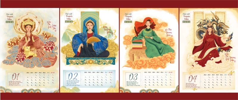 Lịch treo tường “Đại Cát Thánh Mẫu” ấn tượng văn hóa Lịch treo tường “Đại Cát Thánh Mẫu” ấn tượng văn hóa