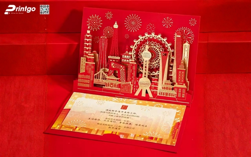 Mẫu thiệp chúc tết 3D đẹp màu đỏ may mắn Mẫu thiệp chúc tết 3D đẹp màu đỏ may mắn