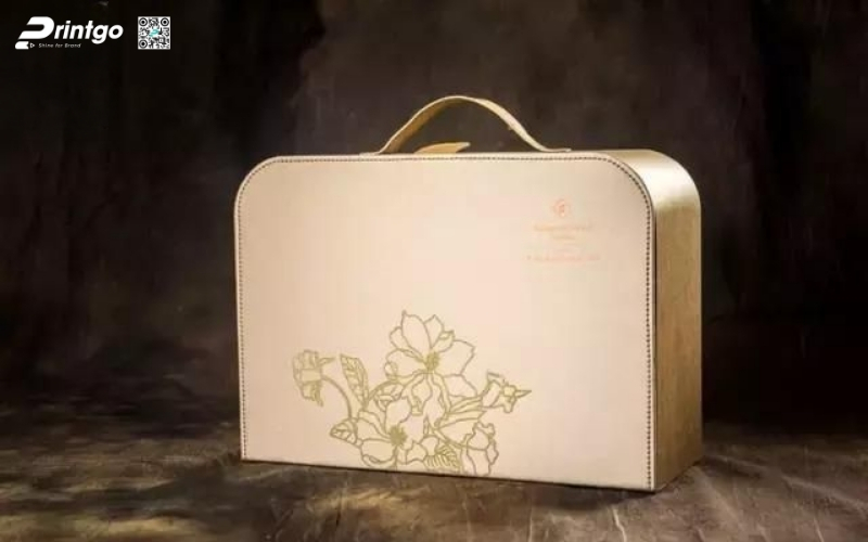 Mẫu hộp quà tết bằng da có quai xách Mẫu hộp quà tết bằng da có quai xách