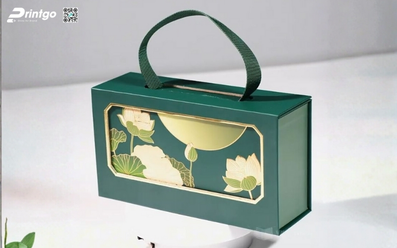 Mẫu hộp quà tết có quai xách bằng vải Mẫu hộp quà tết có quai xách bằng vải