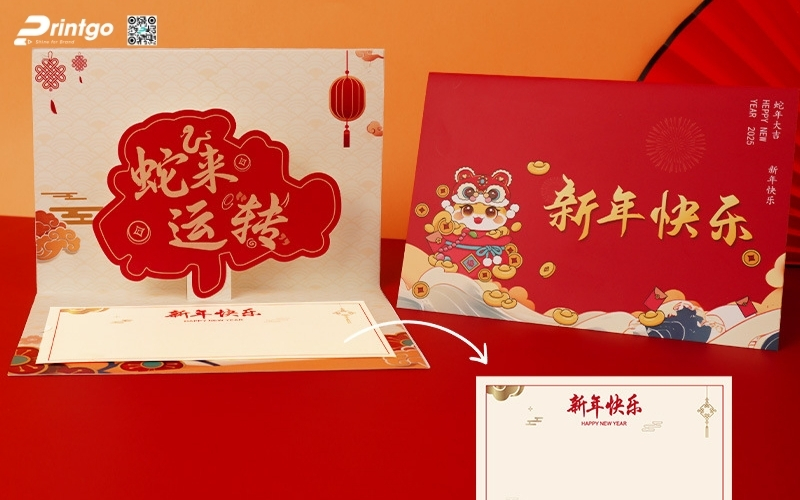 Mẫu thiệp chúc tết 3D đẹp màu đỏ may mắn Mẫu thiệp chúc tết 3D đẹp màu đỏ may mắn