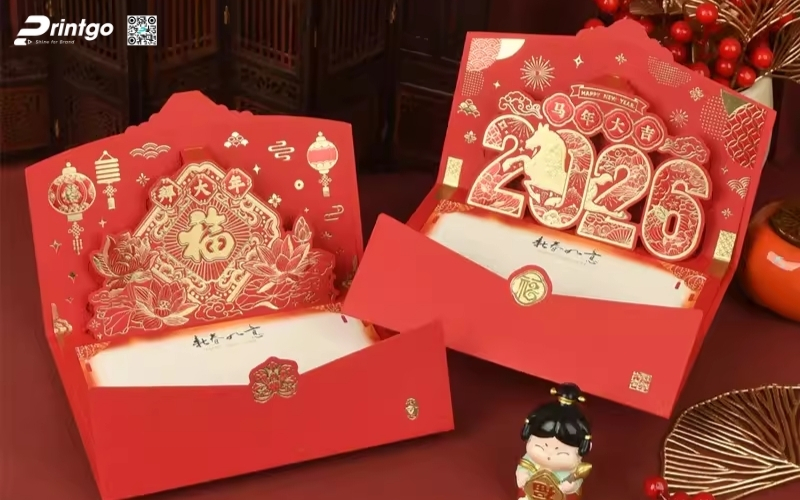 Mẫu thiệp chúc tết 3D đẹp màu đỏ may mắn Mẫu thiệp chúc tết 3D đẹp màu đỏ may mắn