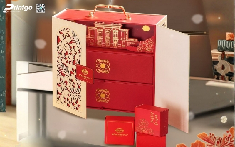 Mẫu hộp quà tết quai xách bằng kim loại Mẫu hộp quà tết quai xách bằng kim loại