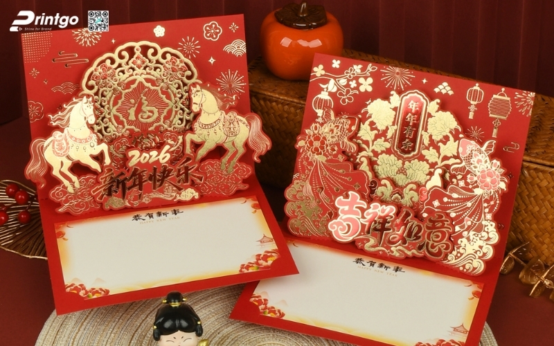 Mẫu thiệp chúc tết 3D đẹp màu đỏ may mắn Mẫu thiệp chúc tết 3D đẹp màu đỏ may mắn