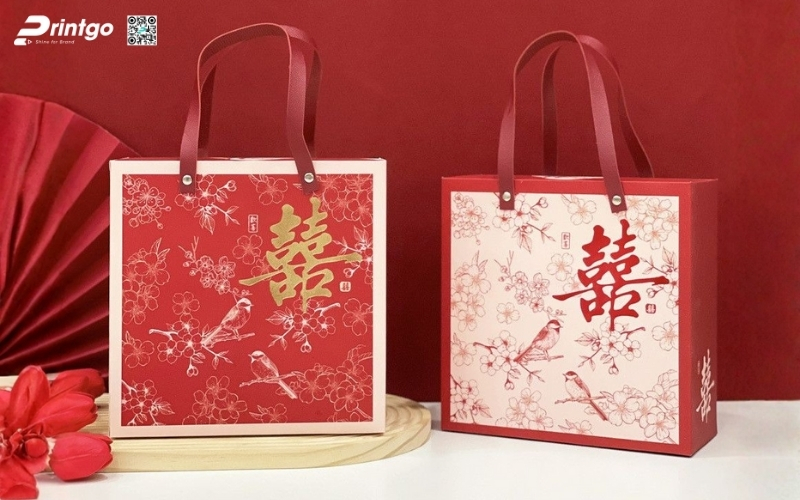 Bộ sưu tập mẫu hộp quà tết có quai xách bằng da Bộ sưu tập mẫu hộp quà tết có quai xách bằng da