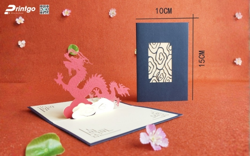 Mẫu thiệp chúc tết 3D biểu tượng rồng mạnh mẽ Mẫu thiệp chúc tết 3D biểu tượng rồng mạnh mẽ