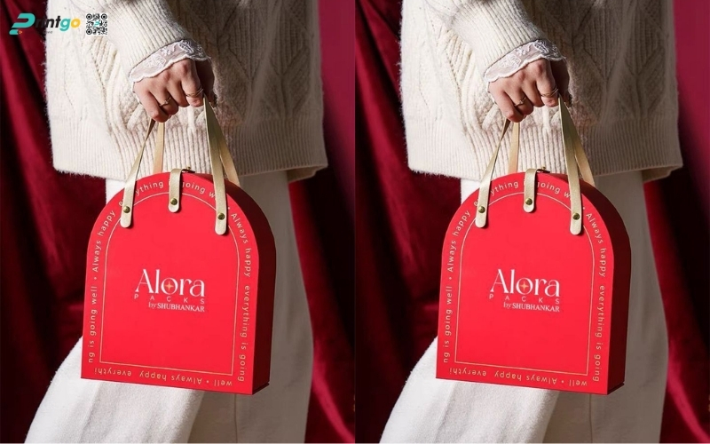 Mẫu hộp quà tết bằng da có quai xách Mẫu hộp quà tết bằng da có quai xách