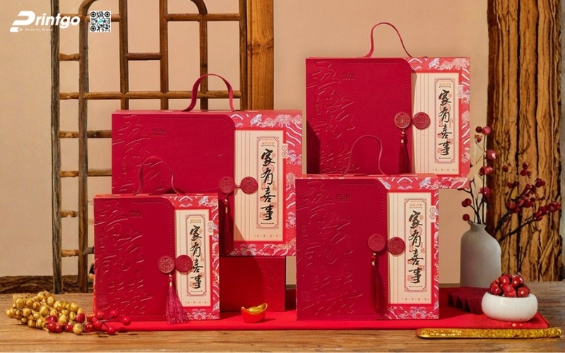 Bộ sưu tập mẫu hộp quà tết có quai xách bằng da Bộ sưu tập mẫu hộp quà tết có quai xách bằng da