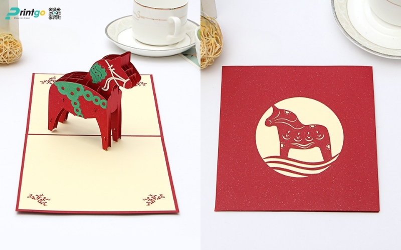Mẫu thiệp chúc tết 3D đẹp màu đỏ may mắn Mẫu thiệp chúc tết 3D đẹp màu đỏ may mắn