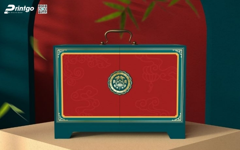 Mẫu hộp quà tết quai xách bằng kim loại Mẫu hộp quà tết quai xách bằng kim loại