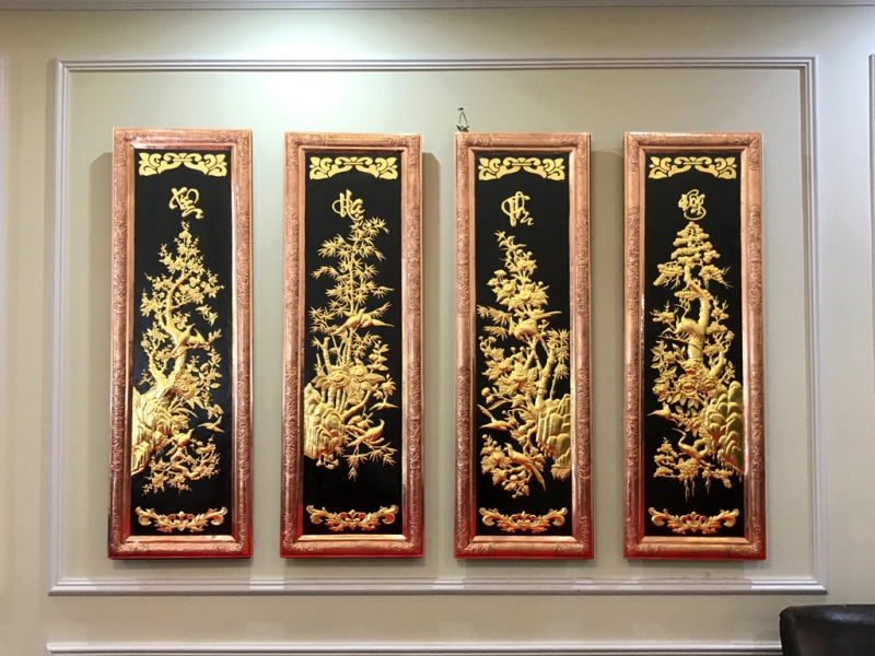 Bộ tranh Tứ Quý – tranh hoa nghệ thuật Bộ tranh Tứ Quý – tranh hoa nghệ thuật