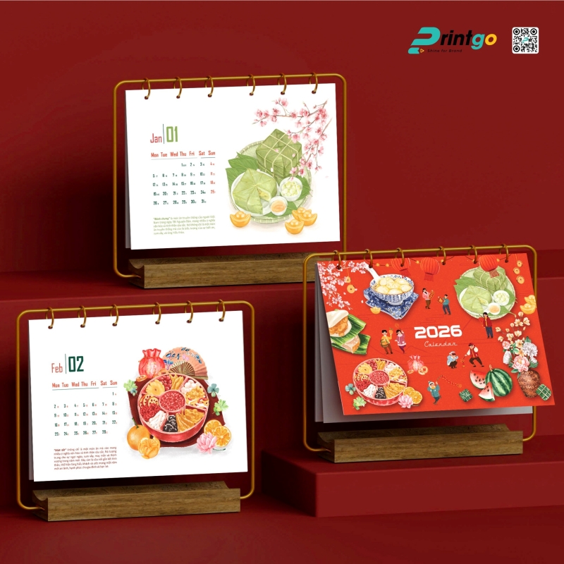 Lịch Tết dễ dàng lồng ghép nhận diện thương hiệu Lịch Tết dễ dàng lồng ghép nhận diện thương hiệu