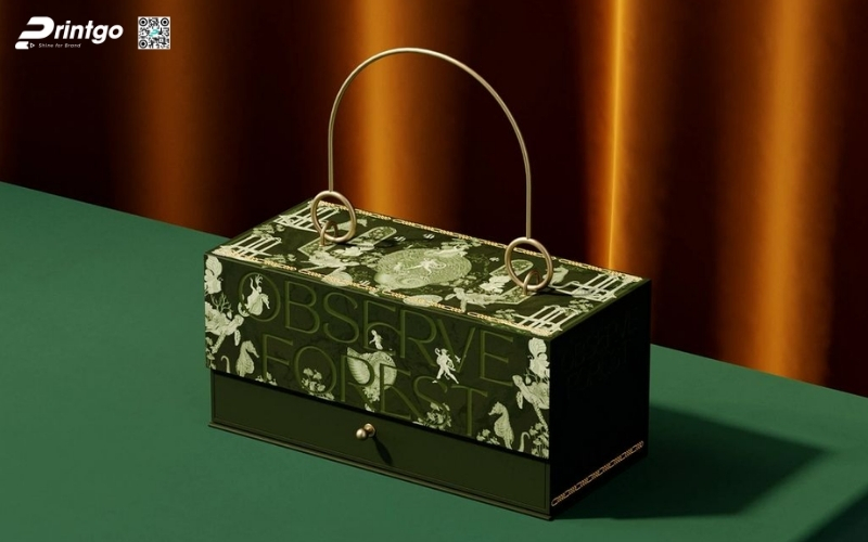 Mẫu hộp quà tết quai xách bằng kim loại Mẫu hộp quà tết quai xách bằng kim loại