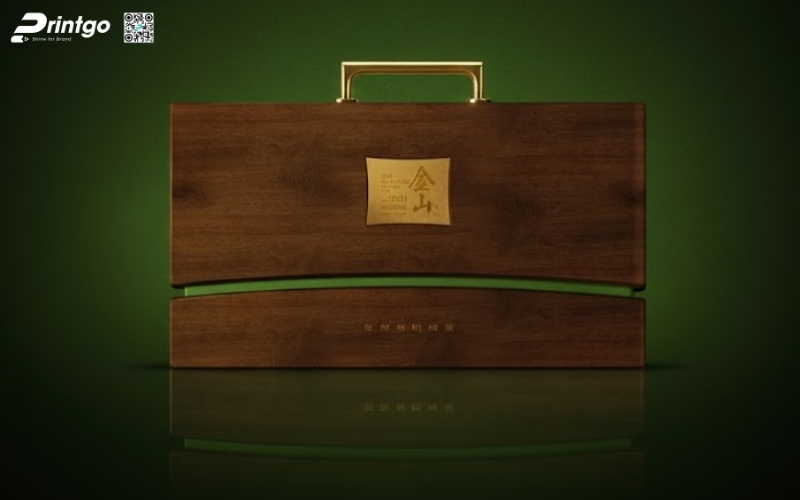 Mẫu hộp quà tết bằng gỗ có quai xách Mẫu hộp quà tết bằng gỗ có quai xách