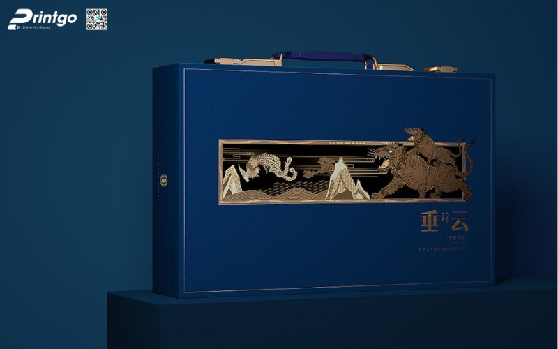 Mẫu hộp quà tết quai xách bằng kim loại Mẫu hộp quà tết quai xách bằng kim loại