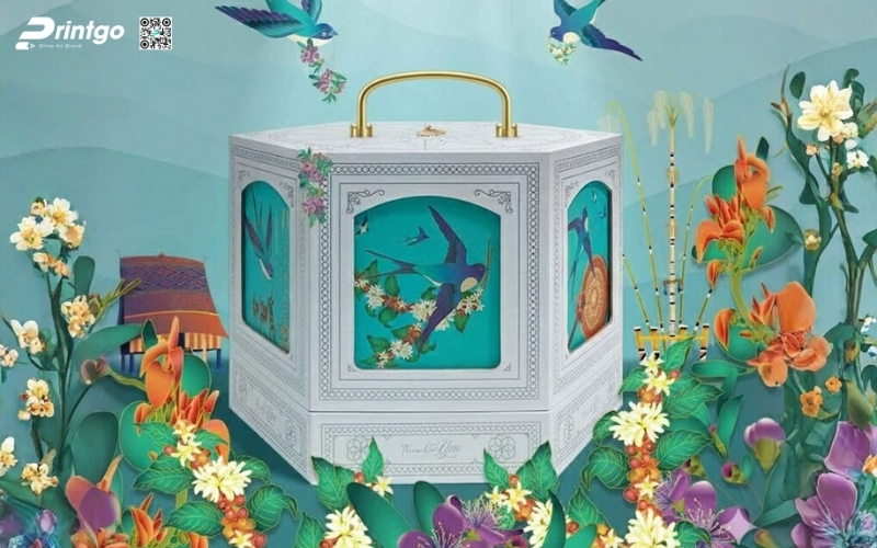 Mẫu hộp quà tết quai xách bằng kim loại Mẫu hộp quà tết quai xách bằng kim loại