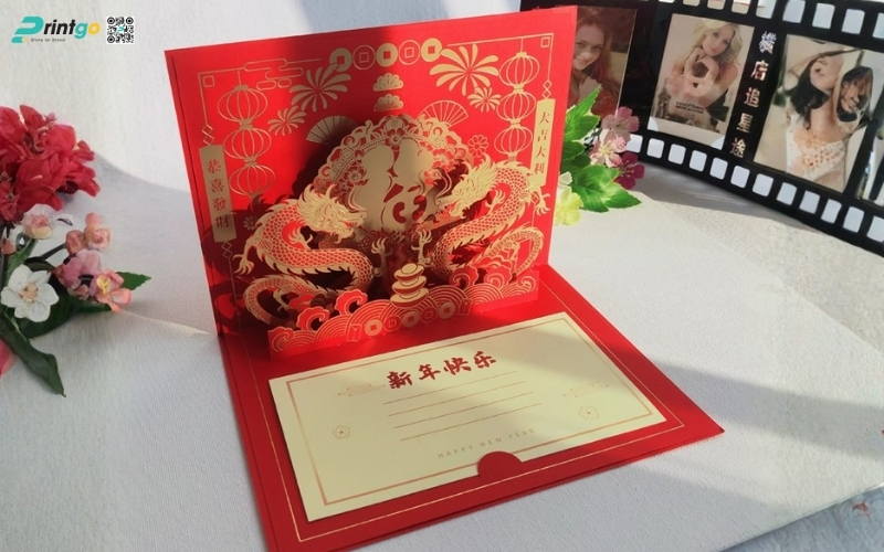 Mẫu thiệp chúc tết 3D biểu tượng rồng mạnh mẽ Mẫu thiệp chúc tết 3D biểu tượng rồng mạnh mẽ