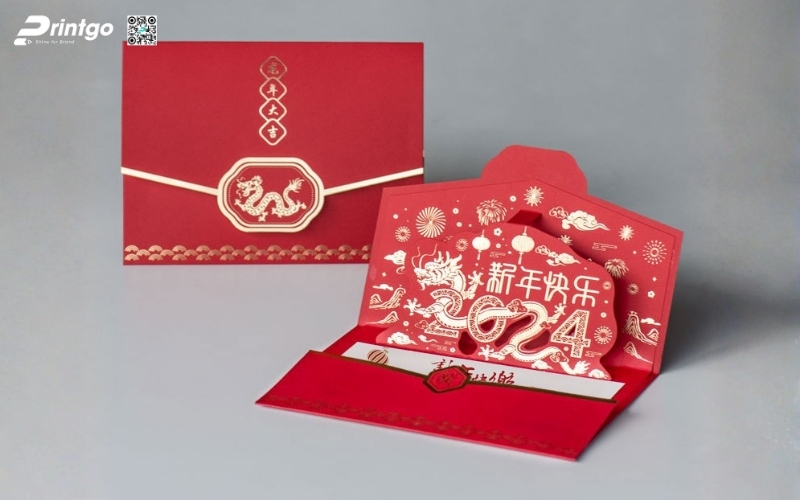 Mẫu thiệp chúc tết 3D đẹp màu đỏ may mắn Mẫu thiệp chúc tết 3D đẹp màu đỏ may mắn