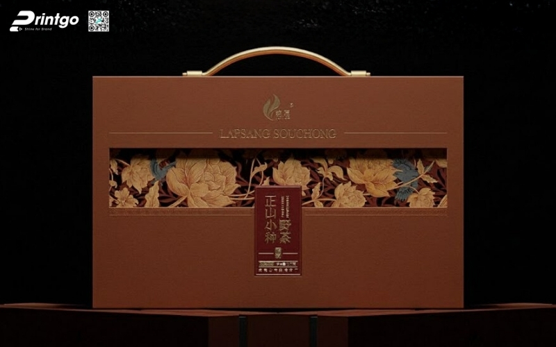 Mẫu hộp quà tết bằng da có quai xách Mẫu hộp quà tết bằng da có quai xách