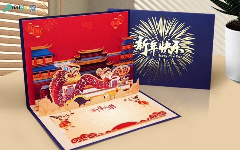 Mẫu thiệp chúc tết 3D biểu tượng rồng mạnh mẽ Mẫu thiệp chúc tết 3D biểu tượng rồng mạnh mẽ