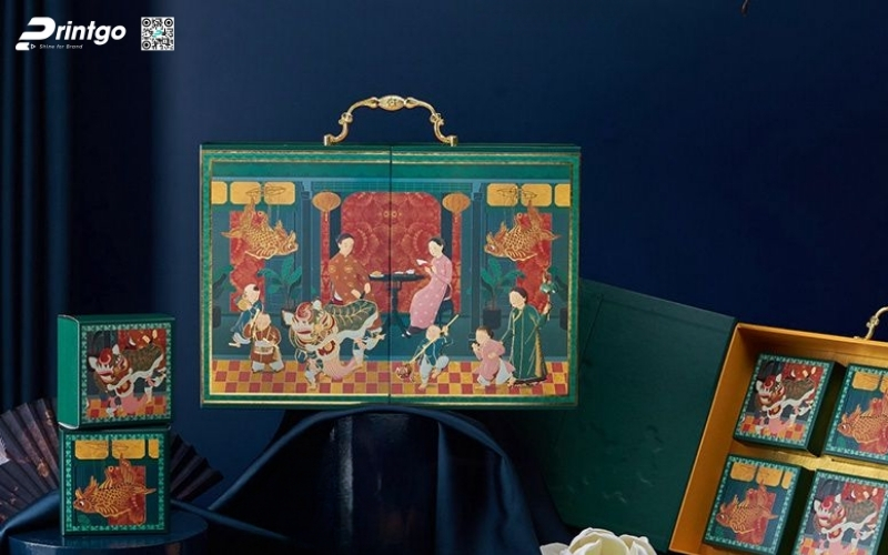 Mẫu hộp quà tết quai xách bằng kim loại Mẫu hộp quà tết quai xách bằng kim loại