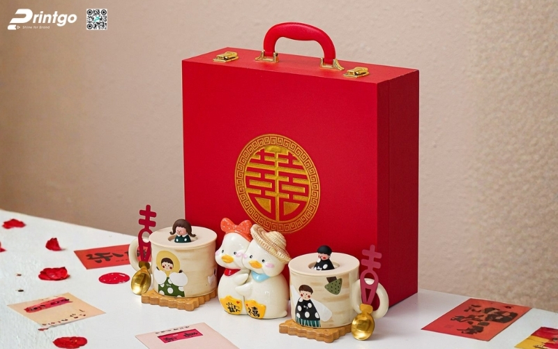 Mẫu hộp quà tết bằng da có quai xách Mẫu hộp quà tết bằng da có quai xách