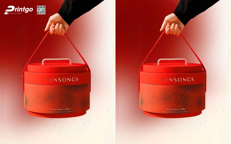 Mẫu hộp quà tết có quai xách bằng da Mẫu hộp quà tết có quai xách bằng da