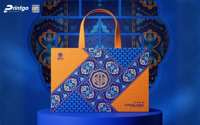 Mẫu hộp quà tết có quai xách bằng da Mẫu hộp quà tết có quai xách bằng da