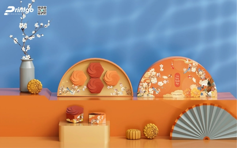 Hộp quà tết độc đáo hình bán nguyệt Hộp quà tết độc đáo hình bán nguyệt