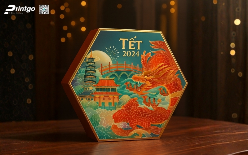 Hộp quà tết độc đáo hình lục giác, bát giác Hộp quà tết độc đáo hình lục giác, bát giác