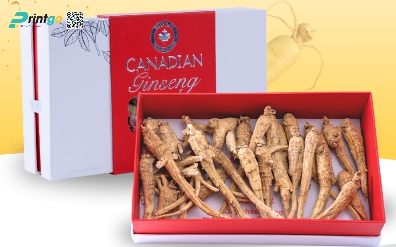 Mẫu hộp quà tết sâm nguyên củ Mẫu hộp quà tết sâm nguyên củ